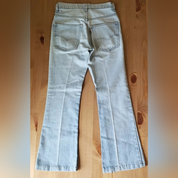 Vintage Levi’s Orange Tab W26 Flare Leg Light Wash Creased - Picture 16 of 16